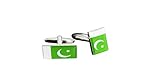 Größe ca. 12 x 18 mm Flaggenfritze® Manschettenknöpfe Fahne/Flagge Pakistan