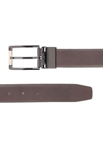 Image of Louis Philippe Men's 100% Italian Leather Dual Tone Zinc Alloy Buckle Formal Reversible Belt