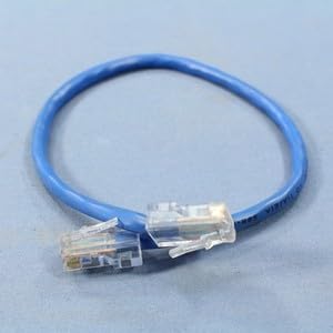 #US 52455-1BL Blue Cat5 1ft Ethernet Cable Data Patch Cords Network 100-Pack