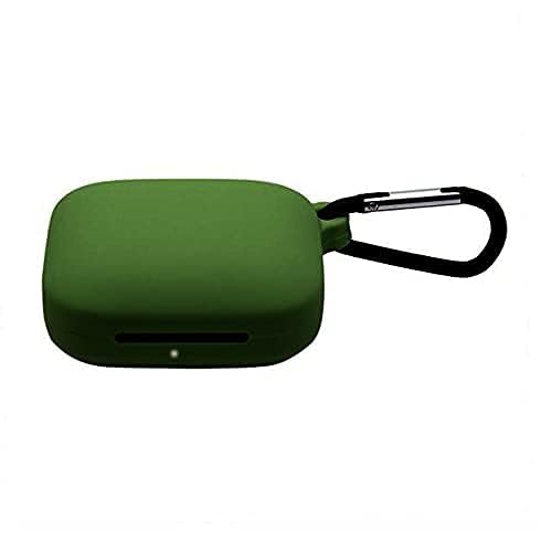 Image of Pouch for OnePlus Buds Pro Protective Soft Silicone Dust-Proof Shockproof Case Cover with Hook (Cover Only) (Green)