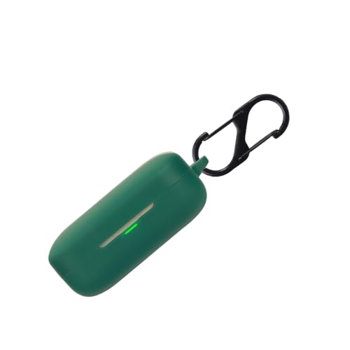 Image of WELCROS Soft Silicone Case Cover Compatible for Realme Buds Air 7 | 7 Pro (Green, with Keychain)