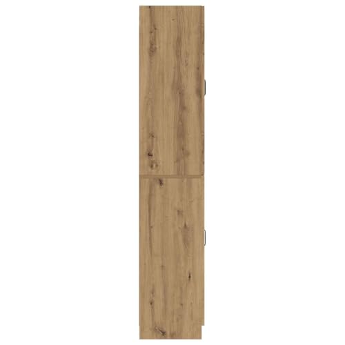 Armarios de madera de roble Artisan modulares con 3 estantes y cajones para salón 6
