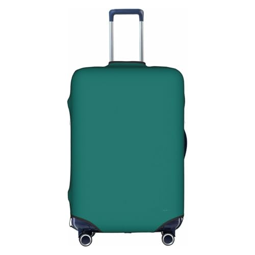 Solid dark green Printed luggage cover, double stitching all around, high elastic material, suitable for travel and business trip