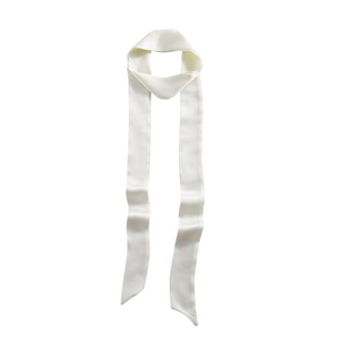 Stylish Solid Color Ribbon Scarf Soft Long Skinny Satin Belt Neck Scarf for Women