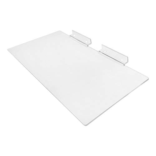 Prolinemax 4 Pc Slatwall 12'' X 6'' Flat Styrene Clear Shoe Shelf Acrylic Display Fixture #TOP1
