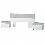 DESIGN BICOLORE MODERNO: Finitura Bianco e Grigio Cemento con linee pulite e geometrie essenziali, perfetta per ambienti minimal, nordici e contemporanei