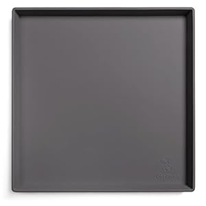 DogBuddy-Dog-Food-Mat-Waterproof-Dog-Bowl-Mat-Silicone-Dog-Mat-for-Food-and-Water-Pet-Food-Mat-with-Edges-Dog-Food-Mats-for-Floors-Nonslip-Dog-Feeding-Mat-XS-11-x-11-Shadow Pet Food Mat with Edges