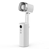 Ventilatore portatile portatile con lampada a LED, ventola di raffreddamento ricaricabile USB con velocità 100, testa di ritorno a 170° e 5 luci regolabili