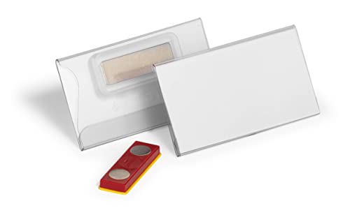 Portanombres con imán a prueba de torsión Durable 40x75 mm transparente
