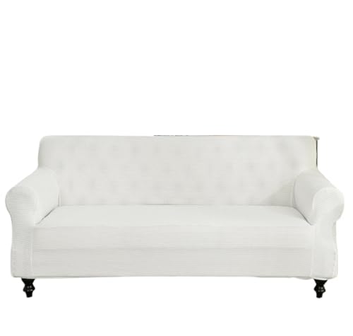 Couvre-canapé imperméable contre liquide renversé housse salon blanche - 2