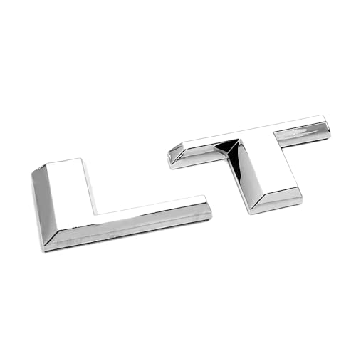 Image of Replacement for 2019-2023 Silverado 1500 Rear Tailgate LT LTZ Letter Logo 3D Emblem Badge Sticker Z71 (Chrome, LT)