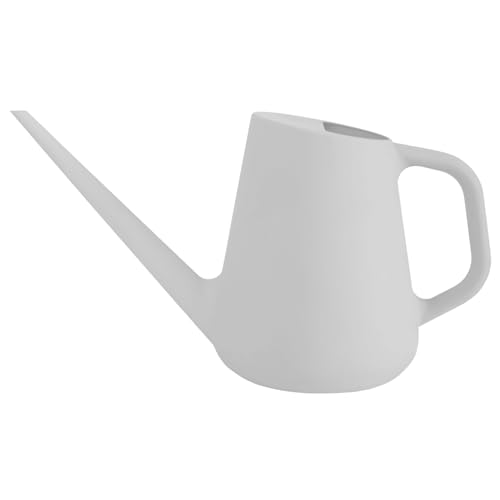 Bloem Fern Cement Gray 1 Gallon Modern Resin Watering Can for Indoor and Outdoor Use