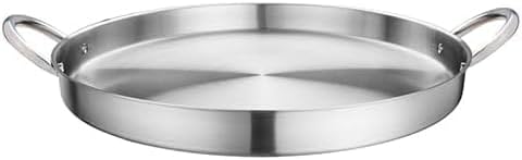 Mexican Style Extra Large Stainless steel flat surface Round Redondo Comal Roaster 22 inches Two Handles