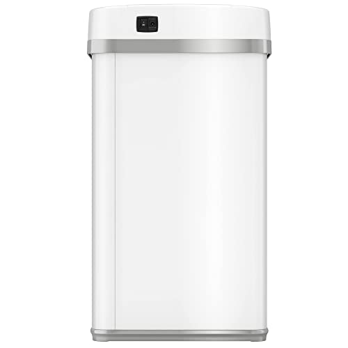 Itouchless Sensor Garbage Can Kitchen Wastebasket, 4 Gallon, 4 Gal White #TOP6