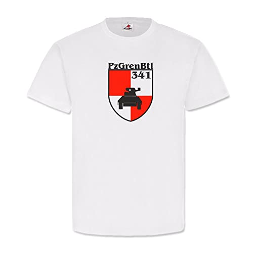 T-shirt Panzergrenadierbataillon blanc homme PzGrenBtl 341 taille XXXL