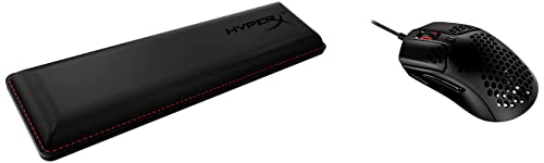 Image of HyperX Pulsefire Haste USB Ultra Lightweight, 59g, Hex Design, Honeycomb Shell, Hyperflex Cable, Up to 16000 DPI, 6 Programmable Buttons Gaming Mouse Black & Wrist Rest - Compact - Cooling Gel