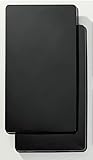 Montgomery Ward Premium Black Rectangle Burner Covers, Set of 2 for Gas and Electric Stoves (Black)