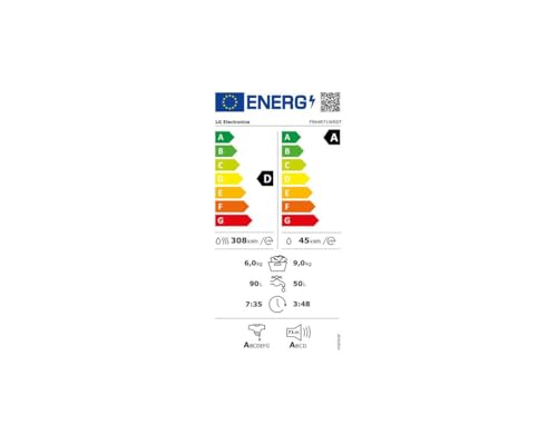 LG Lave linge séchant 60 cm 96 kg essorage 1400 trmn F964R71WRST - vue 5
