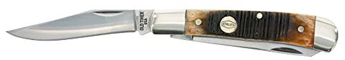 Old Timer Generational Usa Series 94Otg Trapper Traditional Folding Pocket Knife With Stainless Steel Clip Point Blade, Spey Point Blade, Bone Handle, And Made In Usa For Everyday Carry, And Outdoors #TOP2