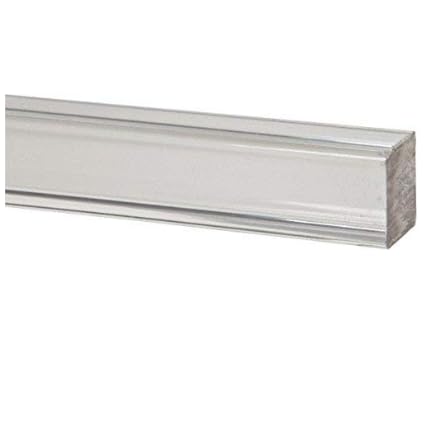 Acrylic Extruded Square Rod, Clear, 1/8" (0.125") Square x 60" Length, Pack of 36