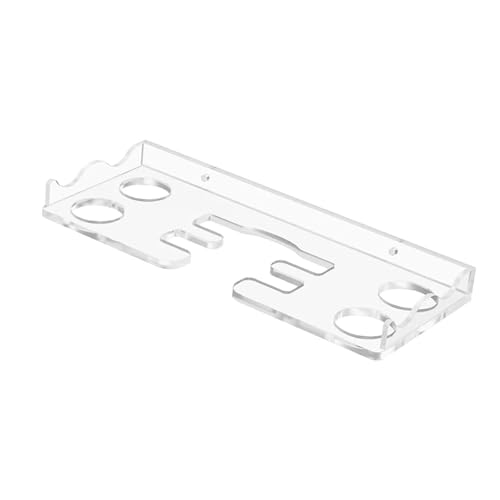 Soporte de Pared para Pala de Pong, Estante Acrílico Transparente, Organizador para 2 Paletas y 4 Pelotas, para Garaje, Sala de Estar, Sala de Recreación