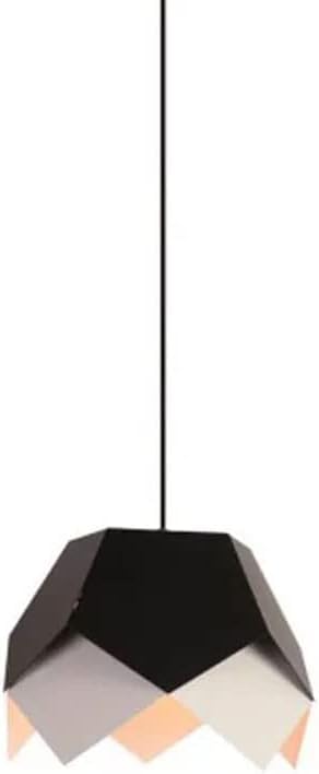 Lustre moderne suspension géométrique fer luminaire suspendu noir couloir