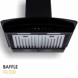 Whirlpool 60 cm 1100 m³/HR Auto-Clean Curved Glass Kitchen Chimney (CG 601 HAC HOOD, Baffle Filter, Touch Control, Black) - Image 6