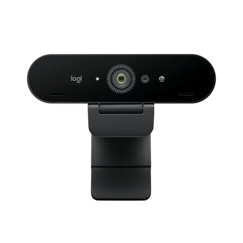 Image of Logitech Brio 4K webcam, video calls, noise cancellation microphone, automatic HD light correction,Microsoft Teams,Zoom,Google Meet,PC /Mac /Laptop /Macbook-Graphite