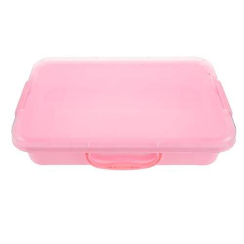 JOINPAYA Arenero para Niño y Niña de Plástico Rosa con Tapa Abatible, Caja de Almacenamiento Multifuncional para Juego al Aire Libre y Actividades en Casa