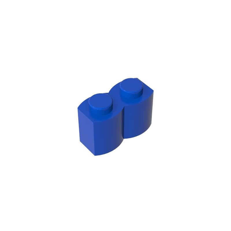 Gobricks 30136 Basic Bricks Brick Special 1x2 Palisade [aka Log] 50 Pieces GDS-749 Compatible with Lego Building Blocks Color:Blue — image 1