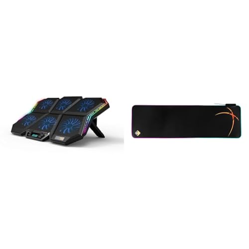 Image of Cosmic Byte Meteoroid RGB Laptop Cooling Pad with 6 Fan Upto 17 inch laptops (Black /Blue)