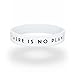 Produktbild Helping Band - Silikon Armband - There is no Planet B I Größe S/M I Farbe Weiß - Unterstütze WWF-Projekte - Silikonarmband für Herren und Damen - Gummi Armbänder