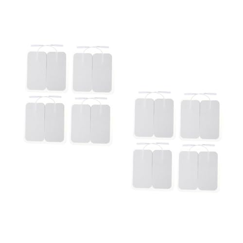 DEARMAMY 2 Series Parche De Masaje Almohadilla De Electrodo Parches De Masaje Parches De Fisioterapia Almohadillas De Masaje Para El Hogar Tela No Tejida Blanco 8 Piezas X 2