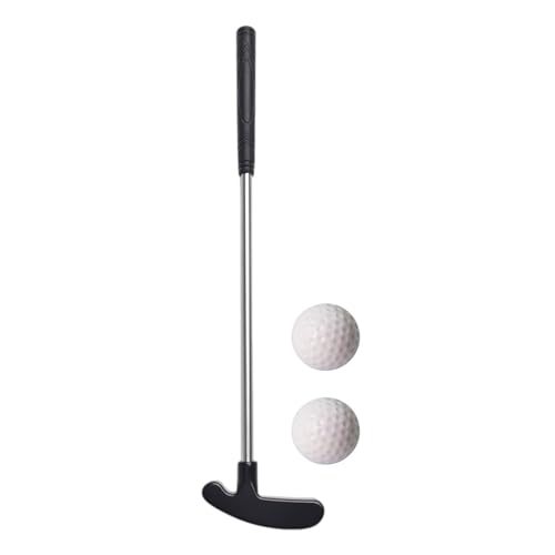 Mini palos de golf – Putter de 2 vías con cabeza de aleación de zinc, agarre portátil y eje de acero inoxidable, de golf para entrenamiento en interiores, club de práctica antioxidante para