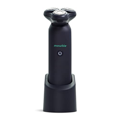 MOWBIE Men’s Electric Head Shaver for Bald Men, Waterproof Rotary Hair Shaver with Charging Stand, Rechargeable…: retailer-supplied image