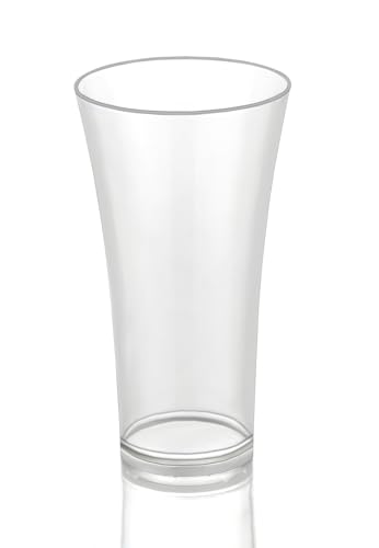 Image of SORATH Set of 6 Unbreakable Plastic Drinking Glasses - Reusable Clear Tumblers for Water, Juice, Soda & Cold Beverages - BPA-Free & Dishwasher Safe