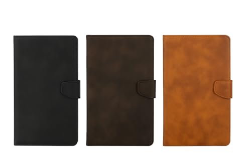 Image of Premium Flip Cover for Samsung Galaxy Tab A7 Lite 8.7 Inch, Leather, Magnetic Stand, Soft TPU Back with PU Leather Front (Brown)