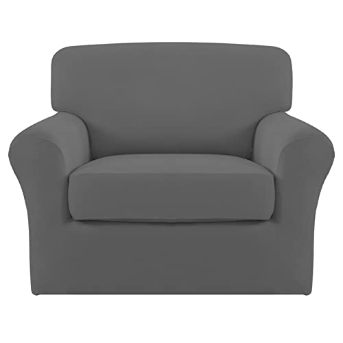 Image of Easy-Going 2 Pieces Stretch Sofa Slipcover for Armchair Washable