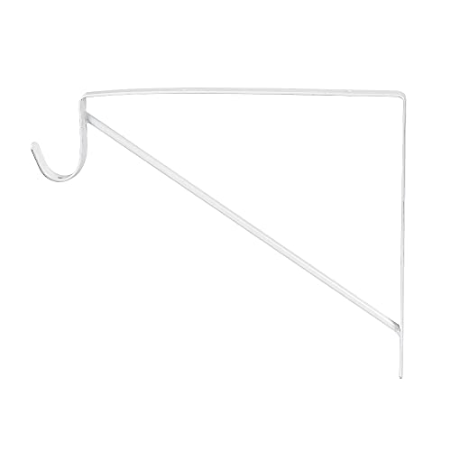 Home Master Hardware 10 Pack Heavy Duty Closet Shelf & Rod Brackets, Wall Mounted Adjustable Closet Shelves Bracket With Rod Support For Both Shelf Storage And Closet Rod White #TOP2
