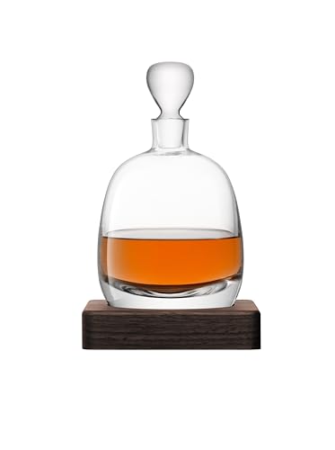 LSA International Whisky Islay Decanter 33.8 fl oz Clear & Walnut Base