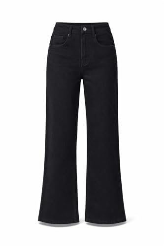 Image of DHYANAM Women High Waist Bootcut Jeans for Women | Stretchable Flared Denim Pants | High Rise Bell Bottom Jeans | Slim Fit Trendy Casual Wear for Girls