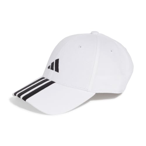 adidas Unisex Bball 3S New Logo Hat, White/Black, S-M – Ansicht 1
