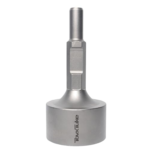 TovxTuke SDS HEX Shank T-Post Driver for T Posts, 3 Inch Diameter Head, Compatible with SDS-HEX Rotary Hammers and Demolition Hammers, for Driving T Posts, Fence Posts and Ground Rods