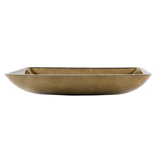 VIGO Donatello 22"L x 14"W x 5"H Over the Counter Glass Rectangular Vessel Bathroom Sink in Copper -VG07506