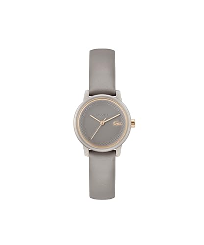 Lacoste Reloj con Movimiento de Cuarzo de Tres Manecillas para Mujer Colección LACOSTE.12.12 Swift con Correa de Cuero Color Topo - 2001438