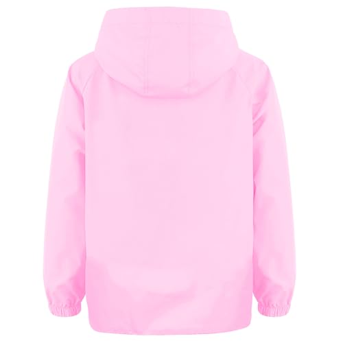 MODAFANS Boys Girls Rain Jacket Waterproof lined Hooded RainCoats Windbreaker3