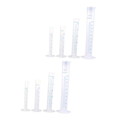 Hemobllo Tasse à Mesurer Plastique pour Jardin et Ferme – Lot 8 Pièces – Gobelets Doseurs Transparents Gradués – Outil de Mesure Précis pour Engrais et Liquides