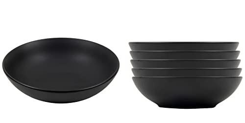 Feinkeramik Suppenteller 20 cm schwarz matt - 6er Set -...
