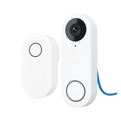 TIEOAXFT Videoportero Inteligente 2K+ PoE, videoportero con Cable con Timbre, detección Humana, Soporte de Timbre de Puerta bidireccional(PoE Doorbell)