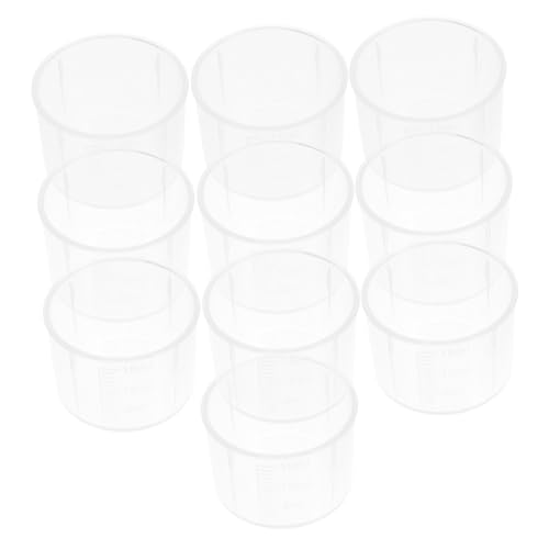 Cabilock Vasos Medidores De Plástico Transparentes 15 Ml Mini Medidor Pp Graduación Clara Para Medicamentos Reutilizables y Líquidos Cocina 10 Unidades
